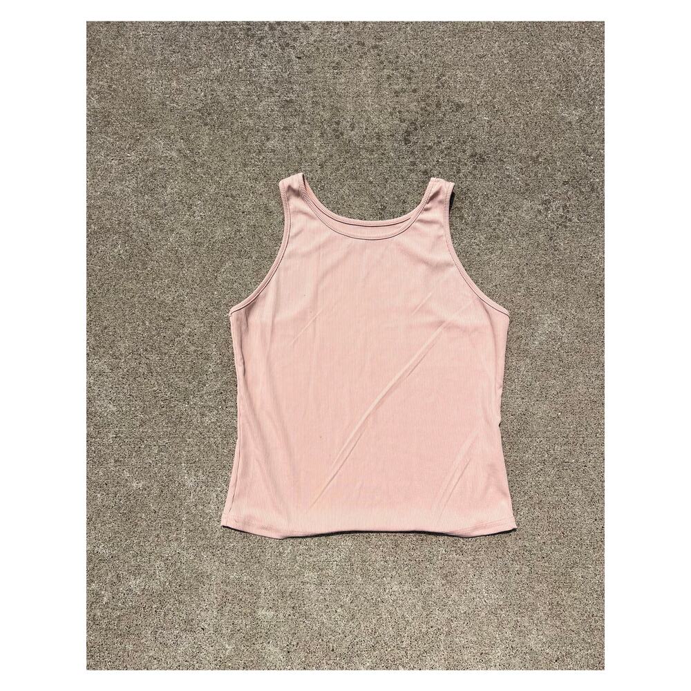 Pink Racerback‎ Athletic Tank Top Women's L Sleeveless Gym Workout Athleisure